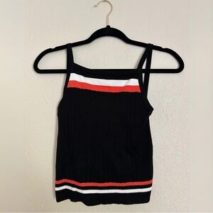 Backless Sweater Tank Top with Spaghetti Straps